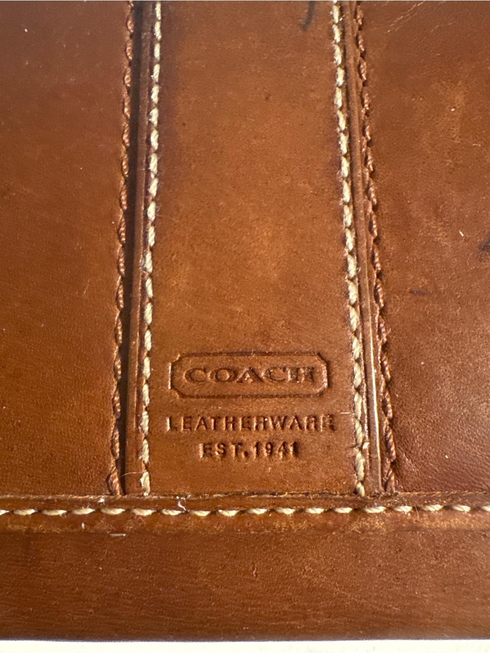 Coach Leatherware Est. 1941 Brown Leather Wallet Checkbook Organizer - Picture 2 of 8